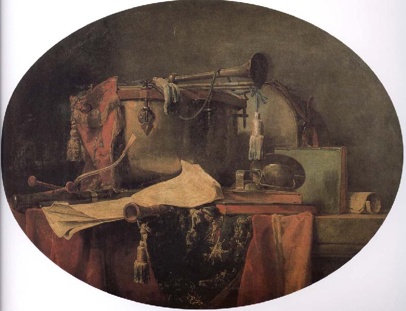 Jean Baptiste Simeon Chardin Military ceremonial instruments oil painting image
